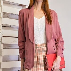 Easel Rose Pink Blazer